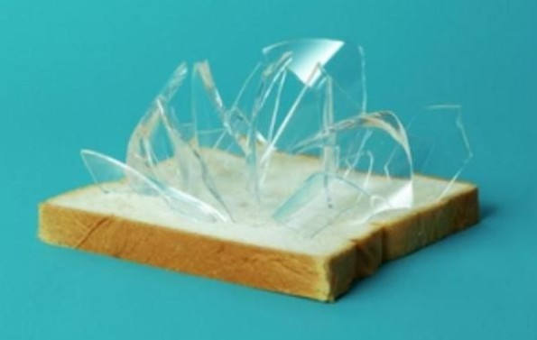 broken glass bread