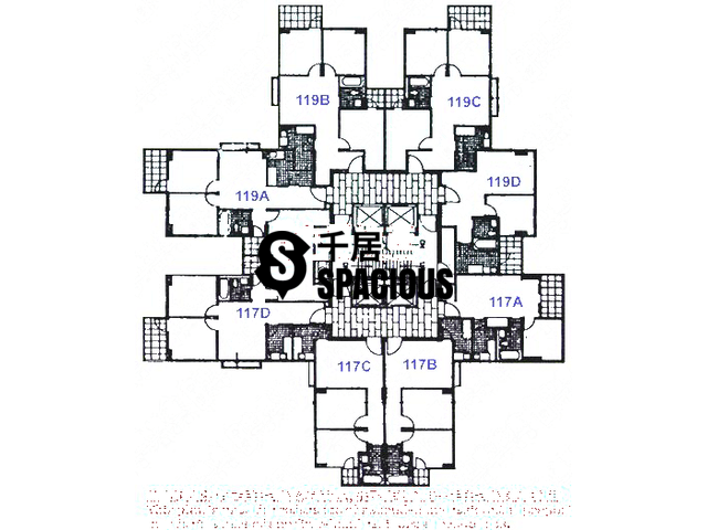 Lai Chi Kok - Mei Foo Sun Chuen Phase 1 Floor Plan 43