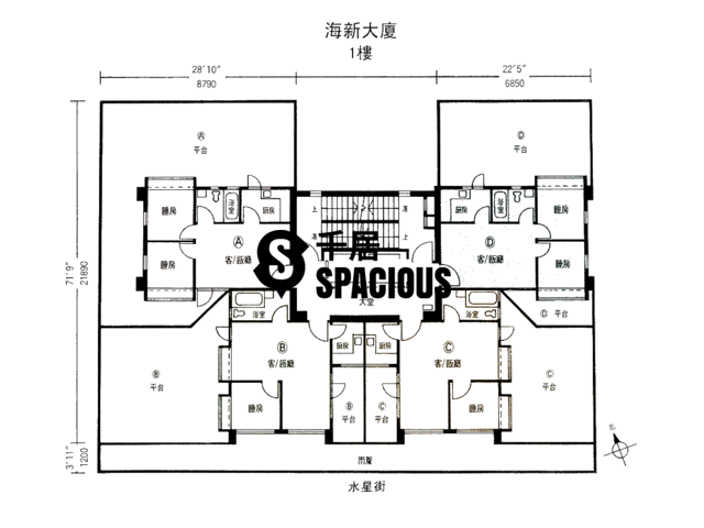 Causeway Bay - Hoi Sun Building Floor Plan 01