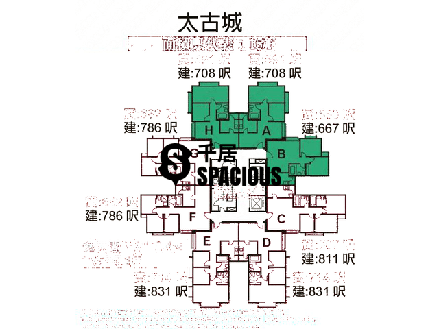 太古城 - 太古城 海天花園 彩天閣 (58座) 平面圖 87