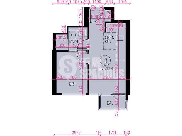 屯門 - Novo Land 3B期 Fiskars 1座 平面圖 16