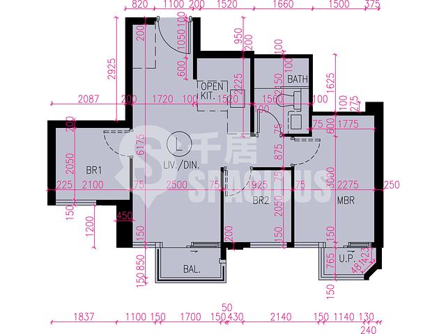 屯門 - Novo Land 3B期 Fiskars 1座 平面圖 18