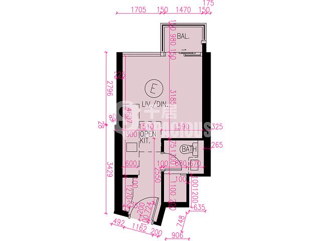 屯门 - Novo Land 3B期 Fiskars 2A座 平面图 19