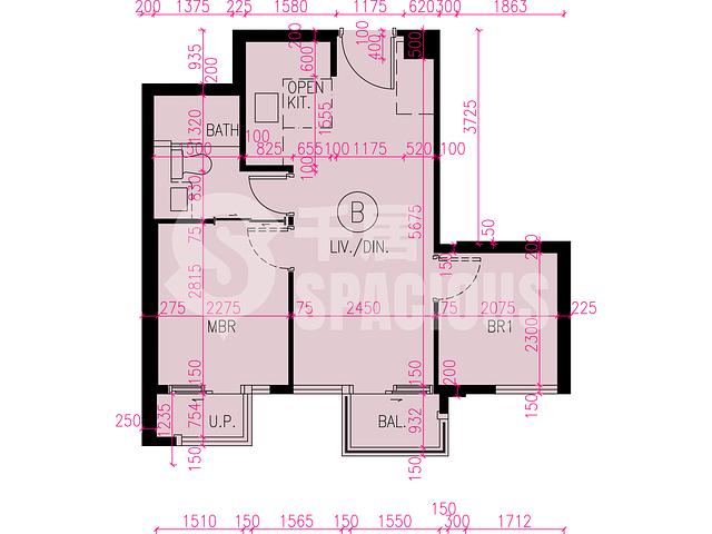 Tuen Mun - Novo Land Phase 3B Fiskars Block 2B Floor Plan 12