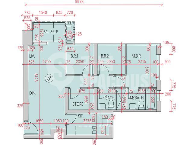 Lohas Park - Lohas Park Phase 11D Villa Garda III Block 3A Floor Plan 04