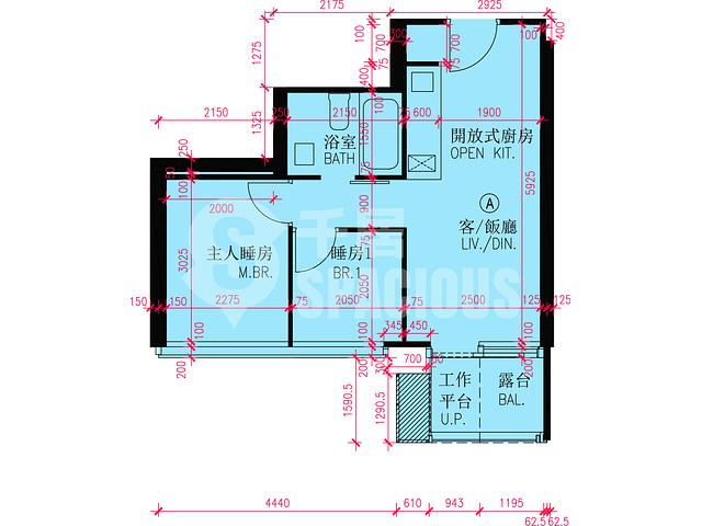 啟德 - 維港・雙鑽2A座 平面圖 03