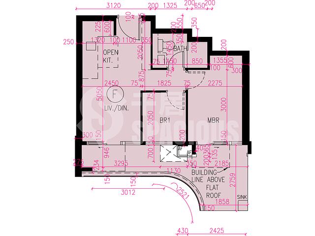 Tuen Mun - Novo Land Phase 2A Arreso Tower 3 Floor Plan 14