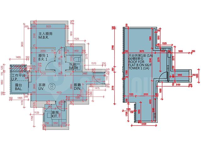 Lohas Park - Lohas Park Phase 12C Grand Seasons Tower 1A Floor Plan 02