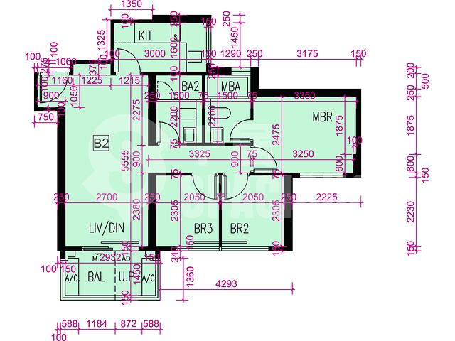 Tai Po - Le Mont Phase 2 Tower 1 Floor Plan 02