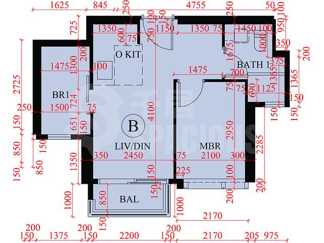Ma On Shan - Sierra Sea Phase 1B Bleu Avenue Tower 5 Floor Plan 08