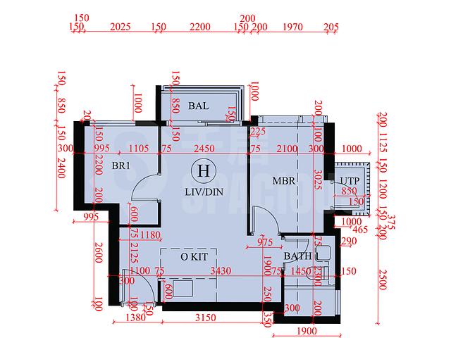 Ma On Shan - Sierra Sea Phase 1B Bleu Avenue Tower 5 Floor Plan 09