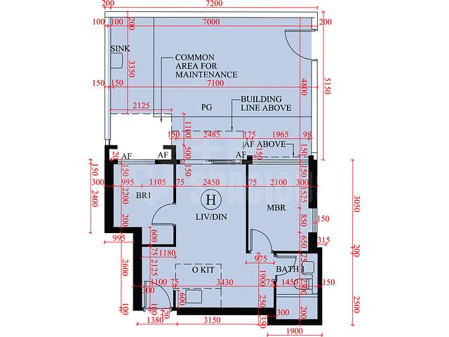 Ma On Shan - Sierra Sea Phase 1B Bleu Avenue Tower 5 Floor Plan 11