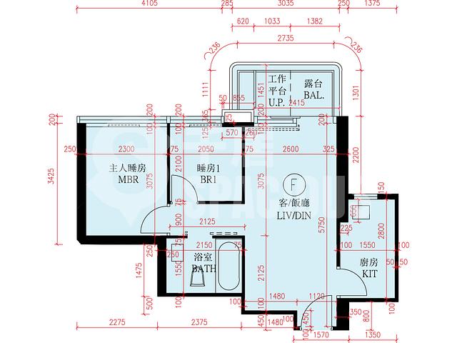 啟德 - 維港・灣畔1A期1B座 平面圖 03