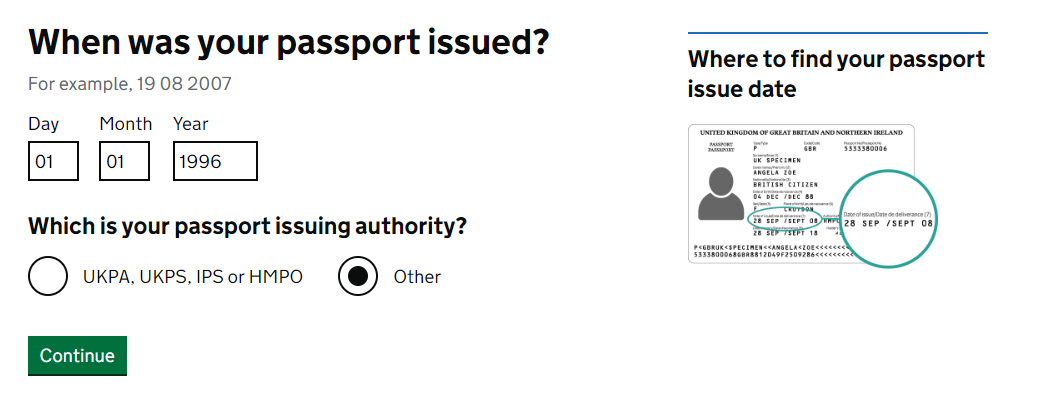 When was your passport issued